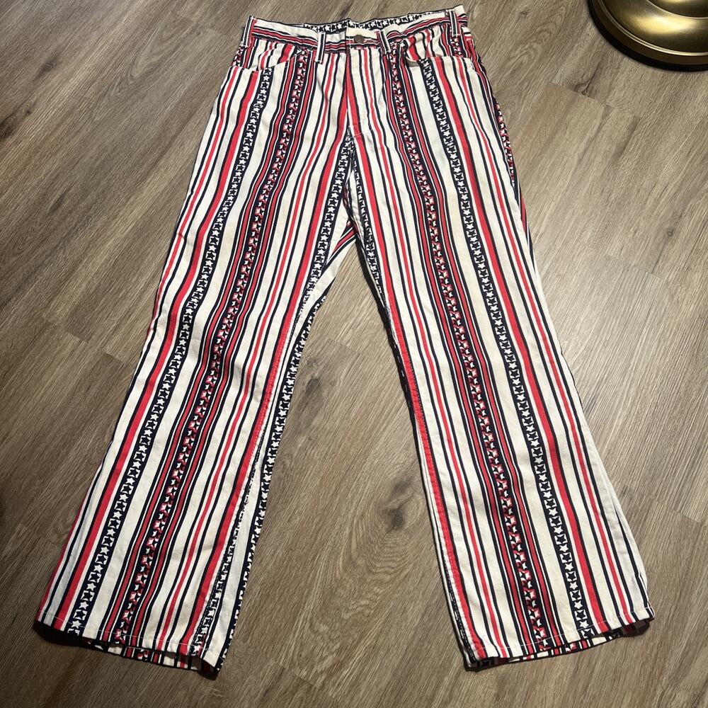 60s 70s Vintage LEVI'S Big "E" Stars Stripes Flare Jeans W 29 L 27 VGC HIPPIE ❤️